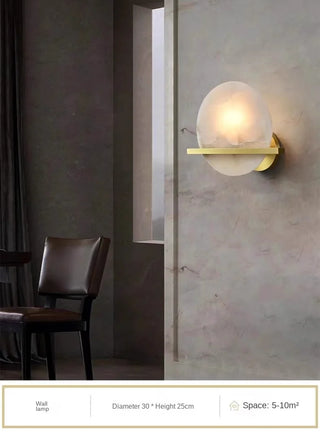 Marble Wall Sconce – Spanish Marble Lamp with Gilded Copper Light | Luxury Home Lighting