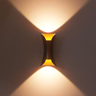 Outdoor Wall Light – Directional COB LED Technology | Matte Black & Gold Finish