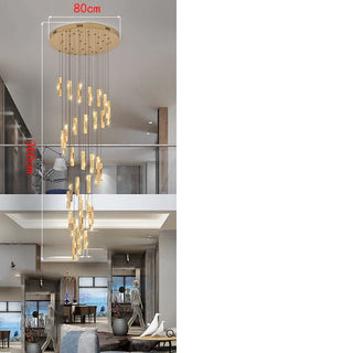 Lustre Moderne en Cristal – Suspension Élégante pour Salon avec Éclairage LED Intégré