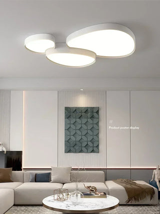 Black Iron Ceiling Light – Modern LED Surface Mount Fixture for Living Room