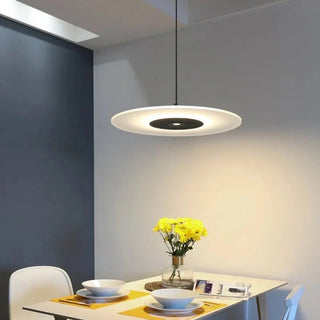 Modern Pendant Lamp – Acrylic Aluminum Disc Light | LED Dual Source, Warm Neutral Cool