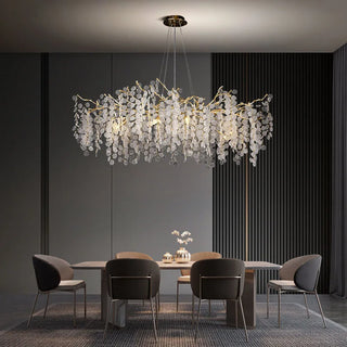 Modern Crystal Chandelier – Elegant Dining Room Lighting With Chrome Finish