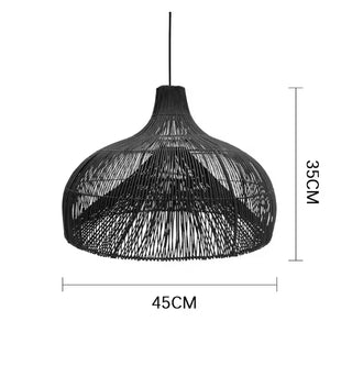 Rattan Pendant Light – Bamboo Woven Lamp with Eco Friendly LED Lighting