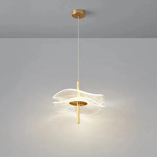 Modern LED Pendant Light – Scandinavian Gold Lampshade With Soft Ambient Lighting