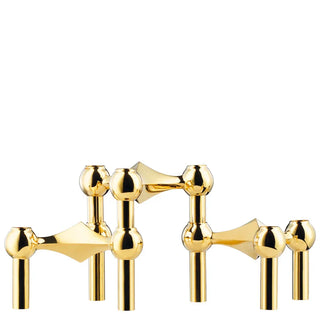 metal candlestick holder scandinavian modular candle stand molecular structure close-up