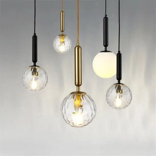 LED Pendant Light – Modern Cosmic Pendant Lighting with Hand Blown Glass & Adjustable Cable