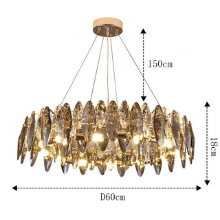 Crystal Pendant Light – Modern Dimmable Lamp with Remote Control for Living Room