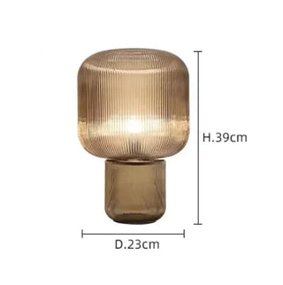 Minimalist Glass Lamp – Chrome Finish Table Lamp for Bedroom & Office Lighting