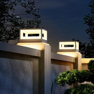 Solar Pillar Lamp – Stainless Steel Outdoor Solar Lighting With Warm White LED
