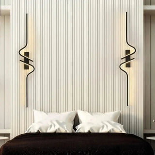 Black Aluminum Wall Sconce – Spiral Light Fixture | Modern LED Lighting