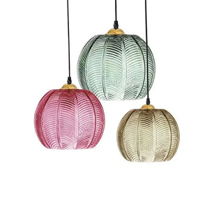 Botanical Pendant Lamp – Modern Glass Lamp With Green Leaf Pendant & Ambient Light