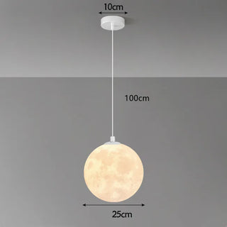 Modern LED Pendant Light – White Metal Lamp With Integrated LED Bulb