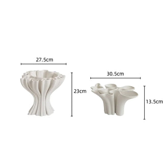 ceramic vase handmade porcelain flower holder elegant white decor set view
