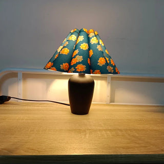 Wooden Table Lamp – Fabric Lampshade, Soft Ambient Light for Living Room