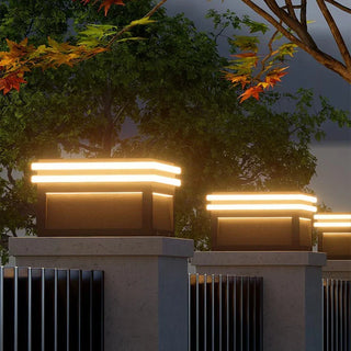 Outdoor Solar Lamp – Square Stainless Steel LED Garden Light | Weather Resistant Design