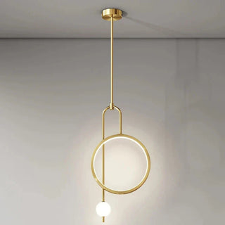 Modern Ring Pendant Light – LED Hanging Lamp With Adjustable Height & Warm Accent Lighting