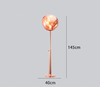Lava Ball Floor Lamp – Decorative Aluminum Base With Acrylic Globe Light