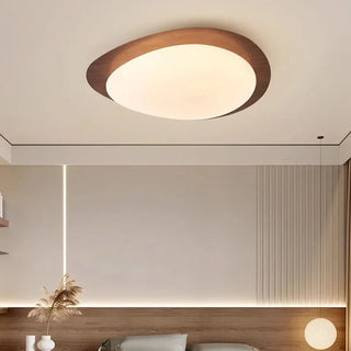 Natural Ceiling Light – Modern Wood Finish Lighting With Soft LED Glow