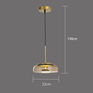 Modern Pendant Lamp – Durable Aluminum & Glass Fixture with Warm White Lighting