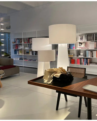 Nordic Fabric Floor Lamp – Scandinavian LED Reading Lamp with Chrome Base