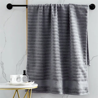 sustainable cotton soft quick-drying fiamma neri bath towel top view