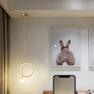 Modern Ring Pendant Light – LED Hanging Lamp With Adjustable Height & Warm Accent Lighting
