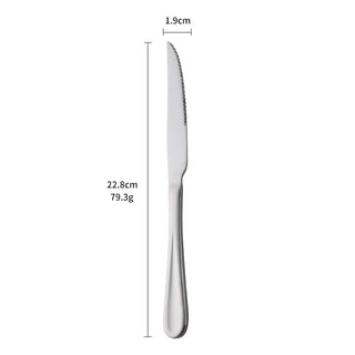 napoli steak knives 4 piece kitchen steak knife set stainless steel cutlery angle view
