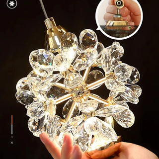Modern Crystal Chandelier – Dimmable LED Pendant Light | Living Room Lighting