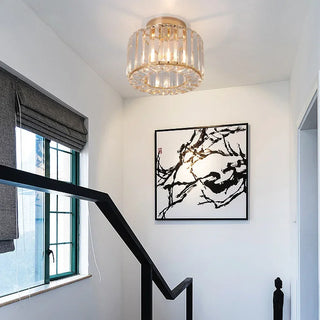 Gold Crystal Ceiling Light – Luxury Bedroom Lighting With Crystal Chandelier Light