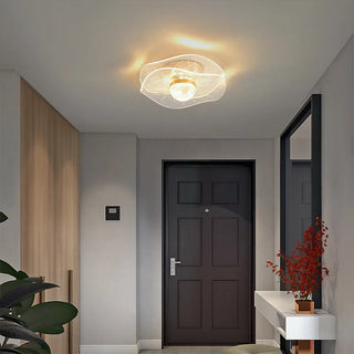 Gold LED Ceiling Light – Modern Nordic Design Acrylic Fixture for Living Room