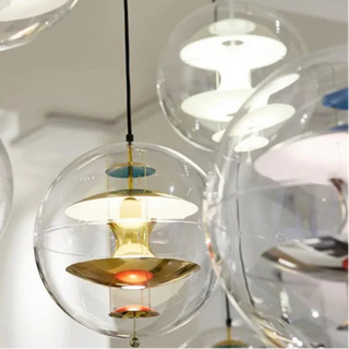 LED Sphere Pendant Light – Modern Pendant Light With Metallic Finish Lighting