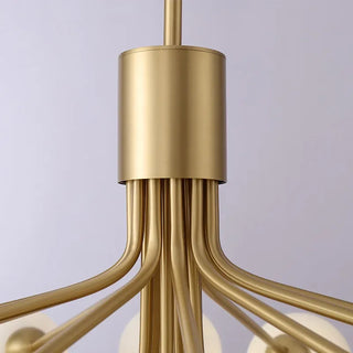 Modern Iron Chandelier | Frosted Glass Lighting with G9 Socket Lamp for Living Room