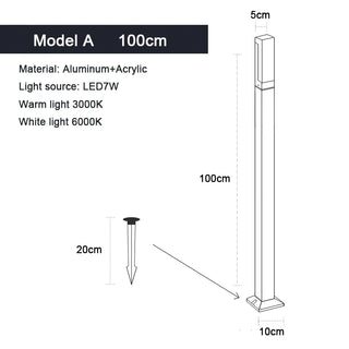Aluminum LED Garden Lamp – Durable Patio LED Fixture | Weather Resistant Outdoor Lighting