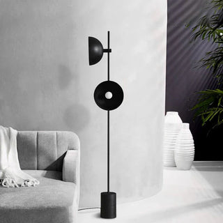 STUDIO black LED metal floor lamp front – powder-coated modern
