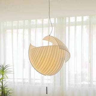 LED Fabric Pendant Light – Modern White Fabric Lampshade | Living Room Lighting