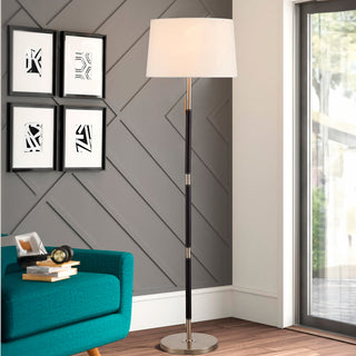 Postmodern minimalist fabric floor lamp — simple shade warm