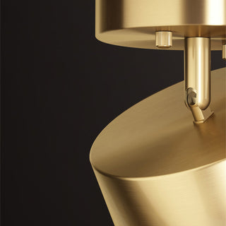 Modern copper ceiling light with acrylic shade, semi-flush