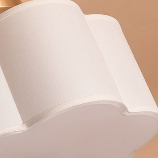 White flower E27 ceiling lamp – semi-flush bedroom glow