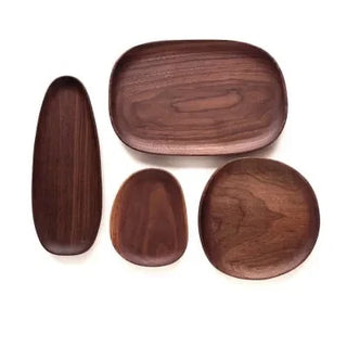 wood tableware set earthworks natural finish dishes handcrafted bowls rustic dining front view
