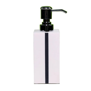 Santorini modern quartz resin bathroom accessory set black trim set view