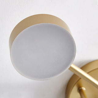 LED Ceiling Light - Metal Flush Mount Light with Gold & Black Circle Design