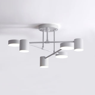 LED Ceiling Light - Metal Flush Mount Light with Gold & Black Circle Design
