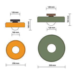 Plafonnier de cuisine moderne - Luminaire rond en verre à montage encastré pour éclairage d'îlot