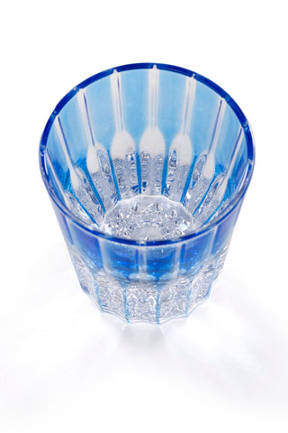 Luxury Ribbed Colored Glass Tumbler – 200ml Handcrafted