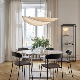 Nordic fabric pendant with soft Tyvek diffuser shade