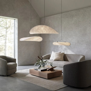 Fabric pendant with Tyvek diffuser — Nordic style