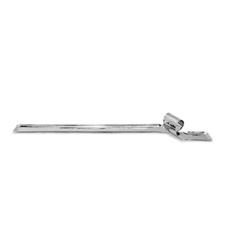 stainless steel tray rikan polished serving tray hammered finish wave design front view