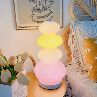Glass floor lamp rainbow — colorful living room fixture