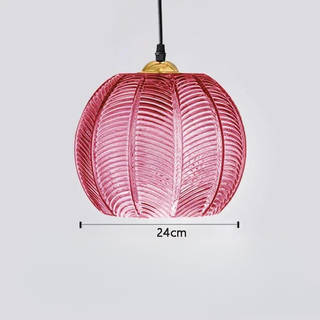 Botanical Pendant Lamp – Modern Glass Lamp With Green Leaf Pendant & Ambient Light
