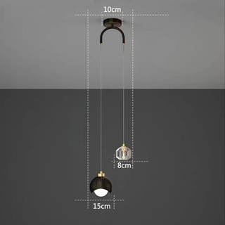 Pendant Light Nordic Design – Soft Ambiance Lighting with Golden Clip & Aluminium Globe